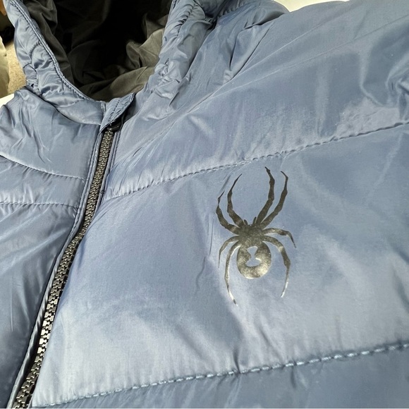 NWT SPYDER Nexus Hooded Puffer Jacket Frontier Navy Blue Men's Size S - Picture 12 of 16